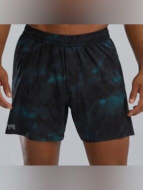 TYR HydraSphere Unbroken 7” Training Shorts S NWT Black/Teal